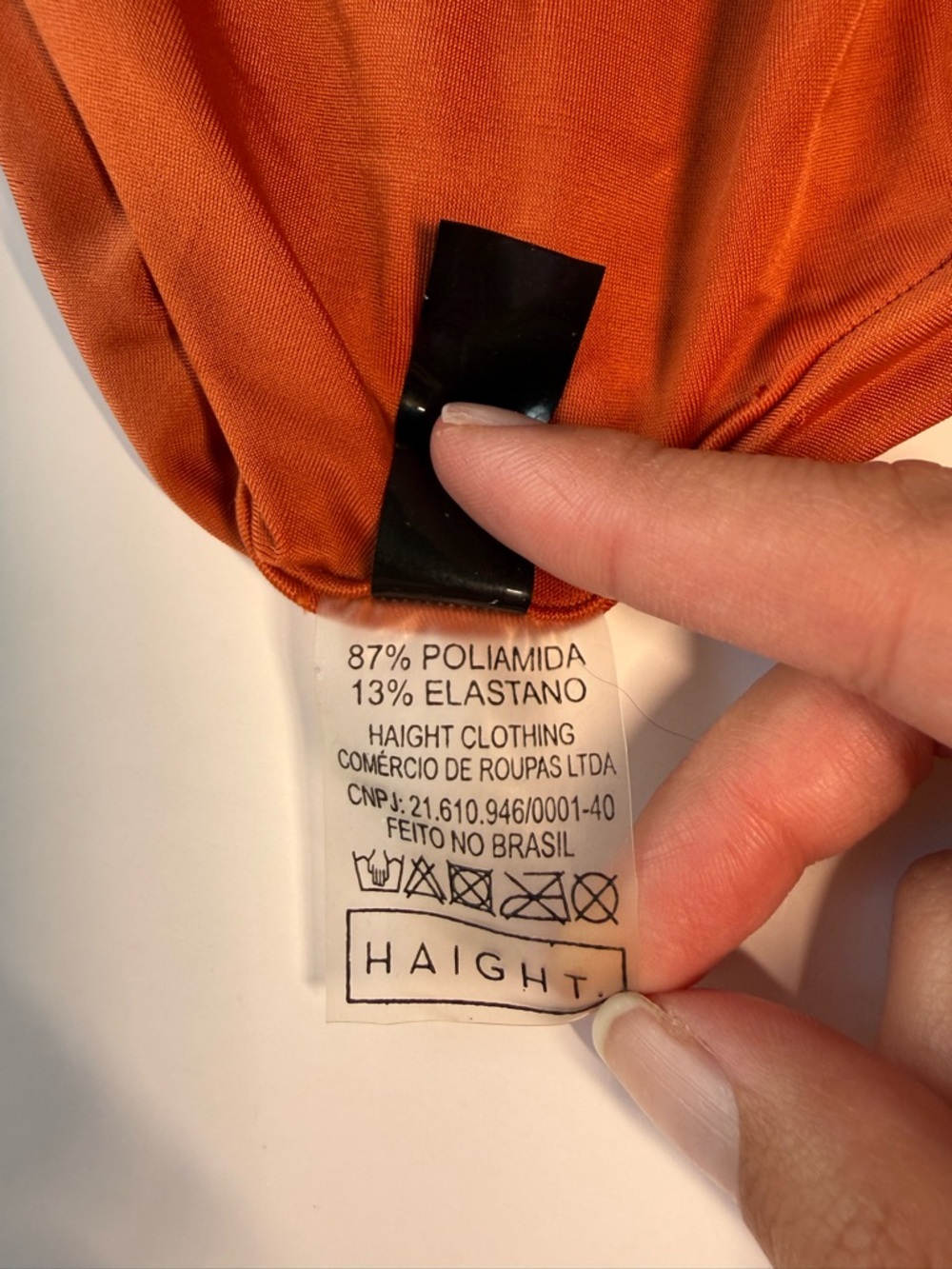 HAIGHT One-Piece Bodysuit in Rust Orange - Classic Scoop Back - Picture 4 of 5